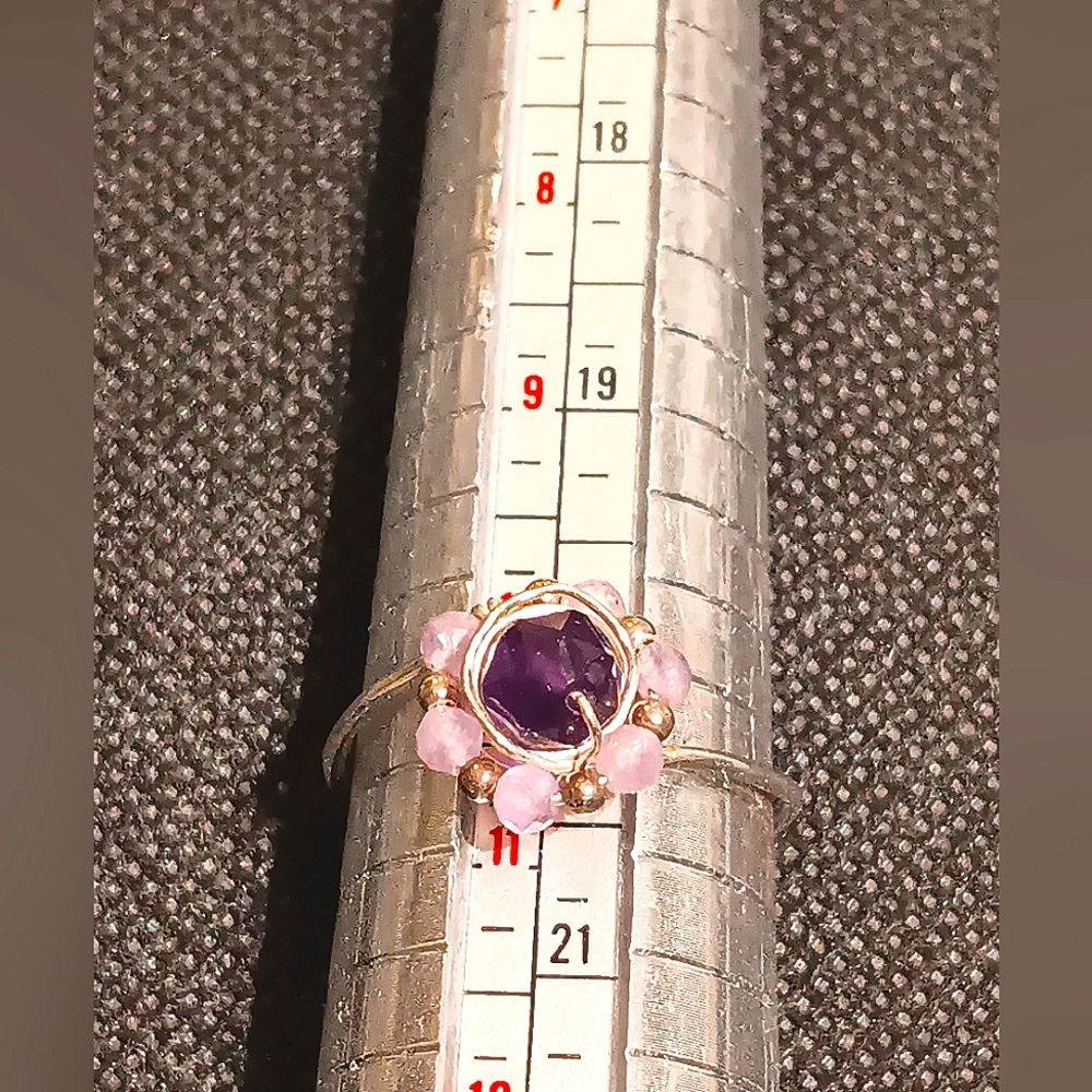 Amethyst Ring Sterling Silver - Picture 7 of 14
